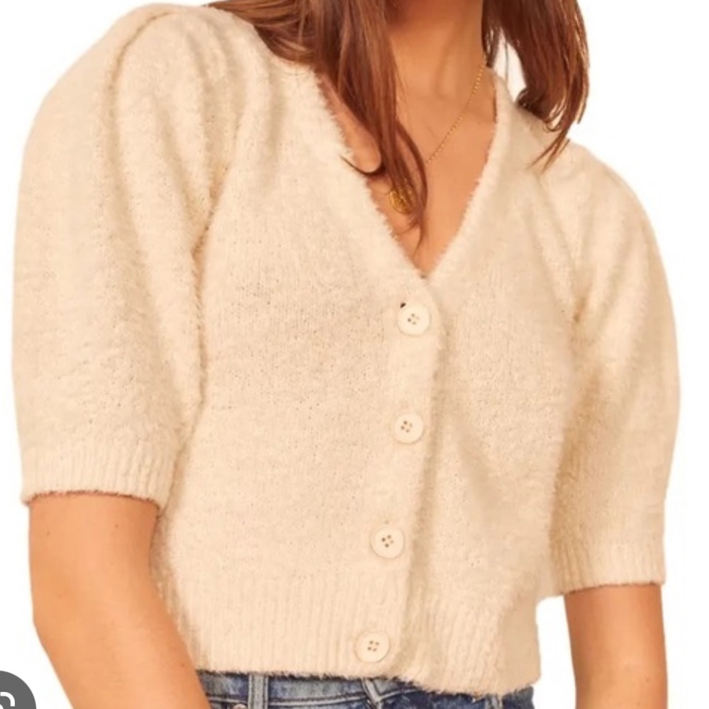 Reformation Hope Organic Cardigan Sweater Top